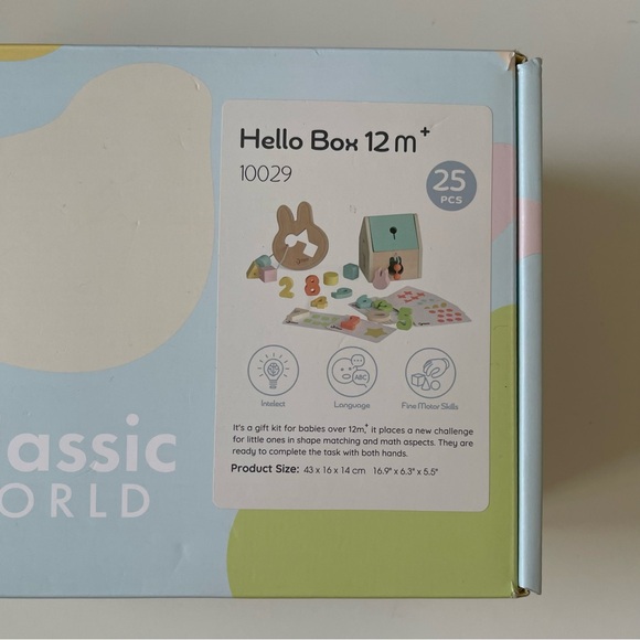 Classic World Hello Box #10029 - Pastel Wood Education Kit For Children 12M+ - Picture 3 of 16